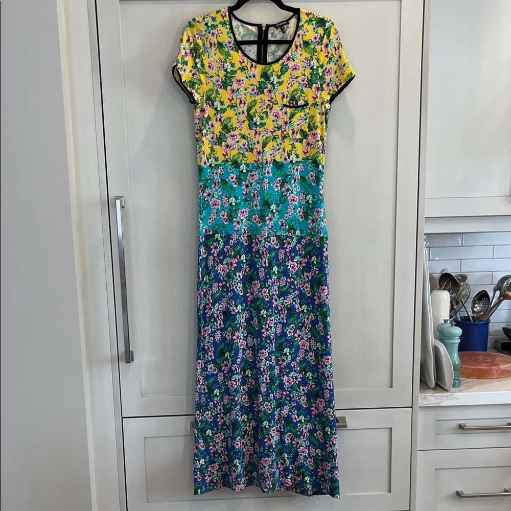 Juicy Couture Floral Multicolor Maxi Dress in soft jersey with centre back zip